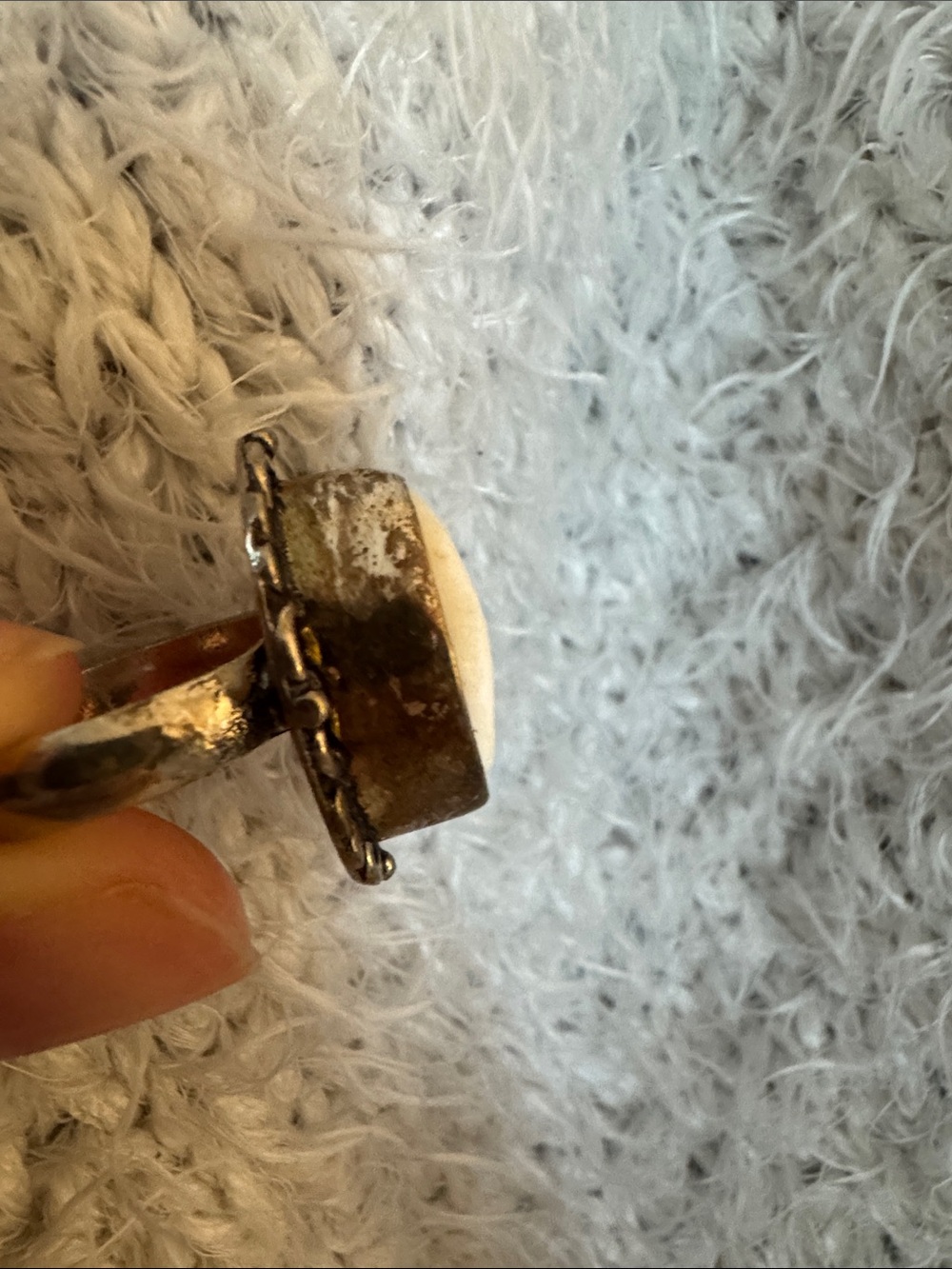 Handmade Cowrie Shell Statement Ring - Picture 3 of 5